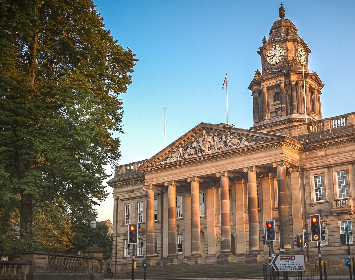Lancaster Town Hall exterior.